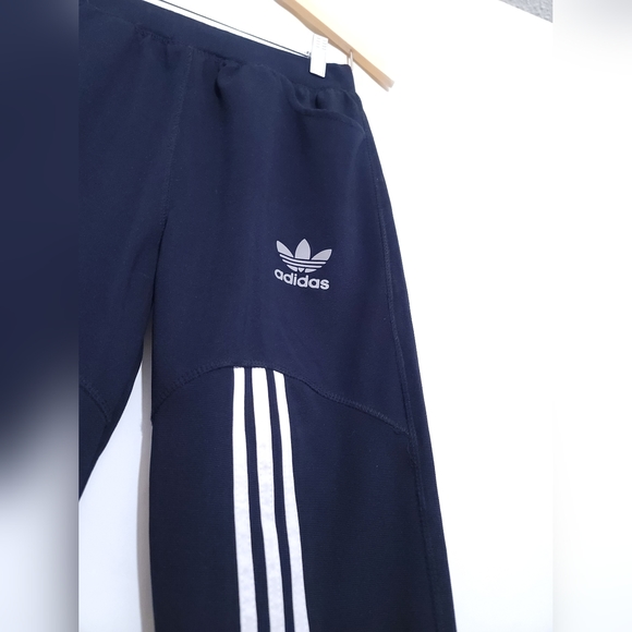 ADIDAS Cuma Cool Track Pants Cuffed Hidden Drawstring Pocketed Size Med Navy - Picture 3 of 8